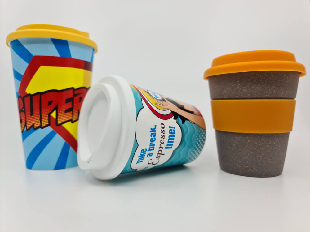 Mug in plastica riciclata ecologica personalizzabile