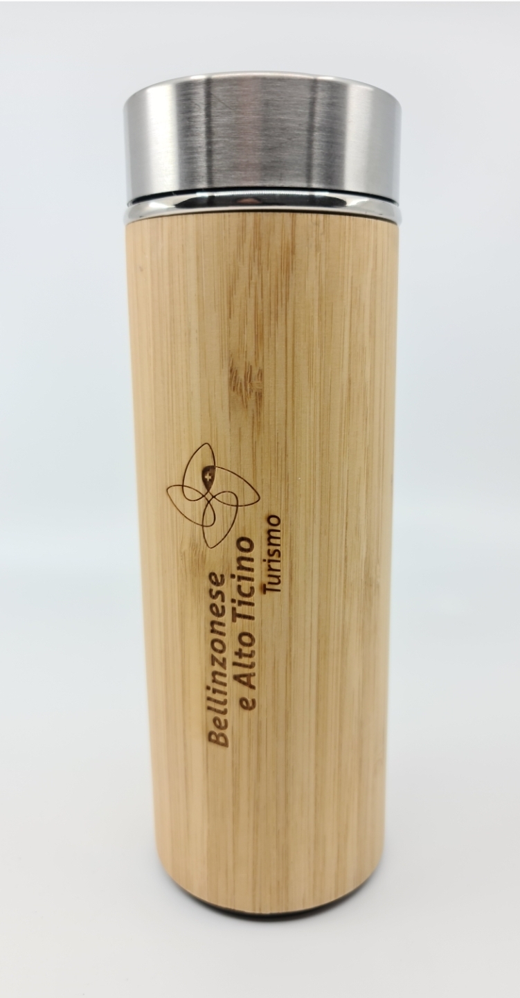 Bellinzona thermos in bamboo personalizzata