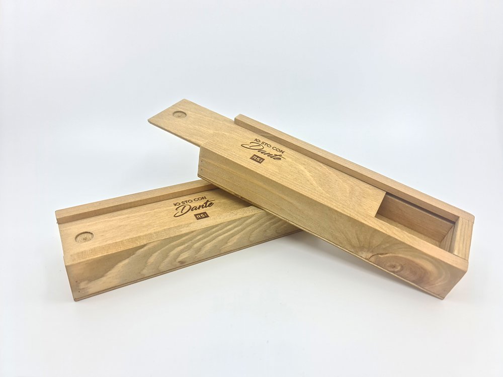 Engraved wooden box