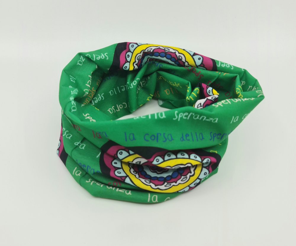 Bandana personalizzata a 360 gradi con tecnica di sublimazione