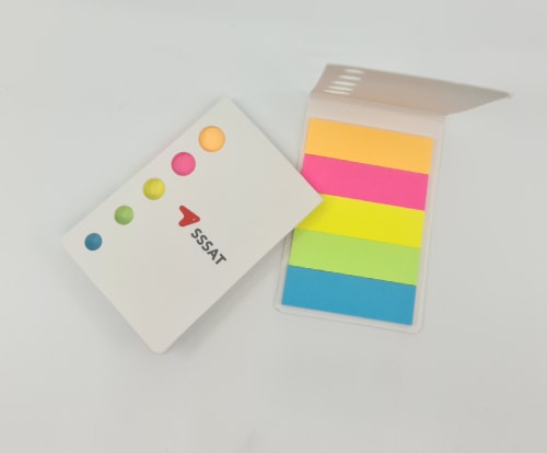 Stickynotes in 5 colori con stampa logo